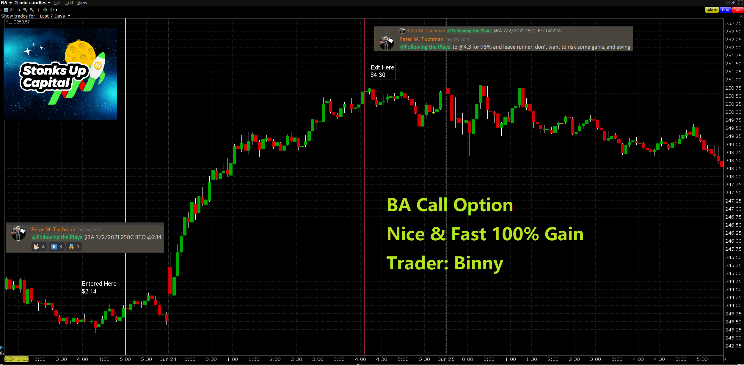 June 25, 2021 $BA